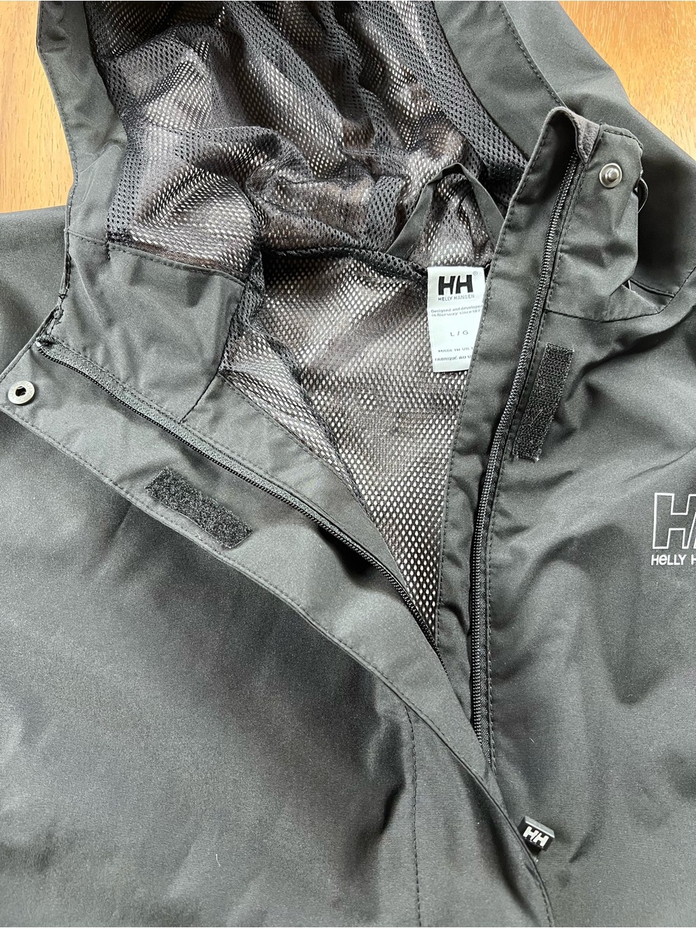Helly Hansen Women’s Seven J Rain Jacket Black Waterproof Windproof Size L - Picture 9 of 16